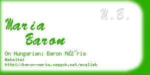 maria baron business card